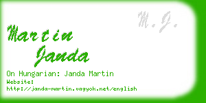 martin janda business card